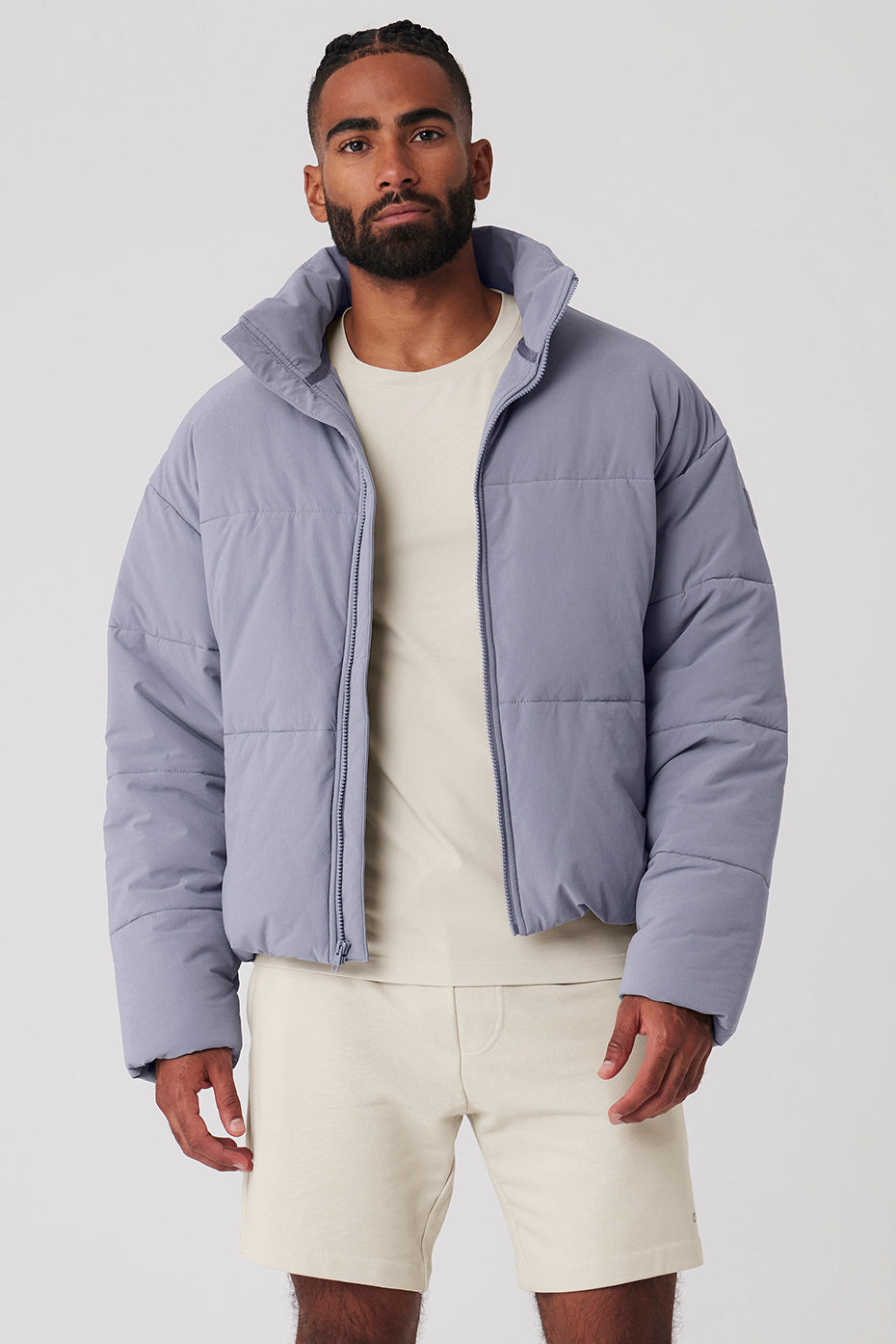 Stretch Woven Street Puffer - Fog image 1