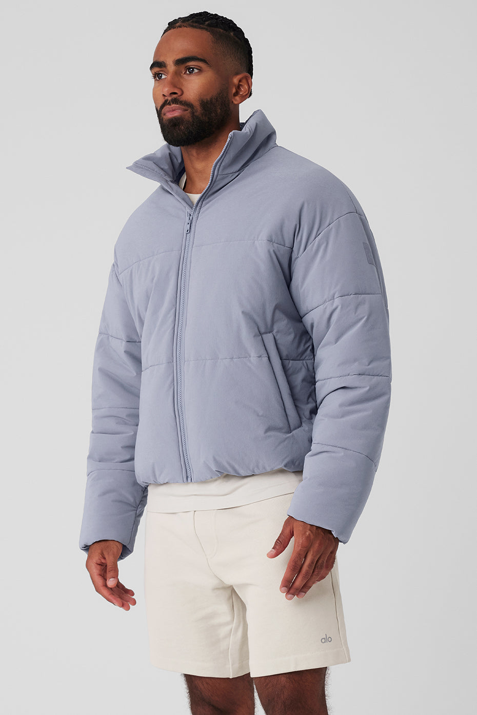 Stretch Woven Street Puffer - Fog image 3