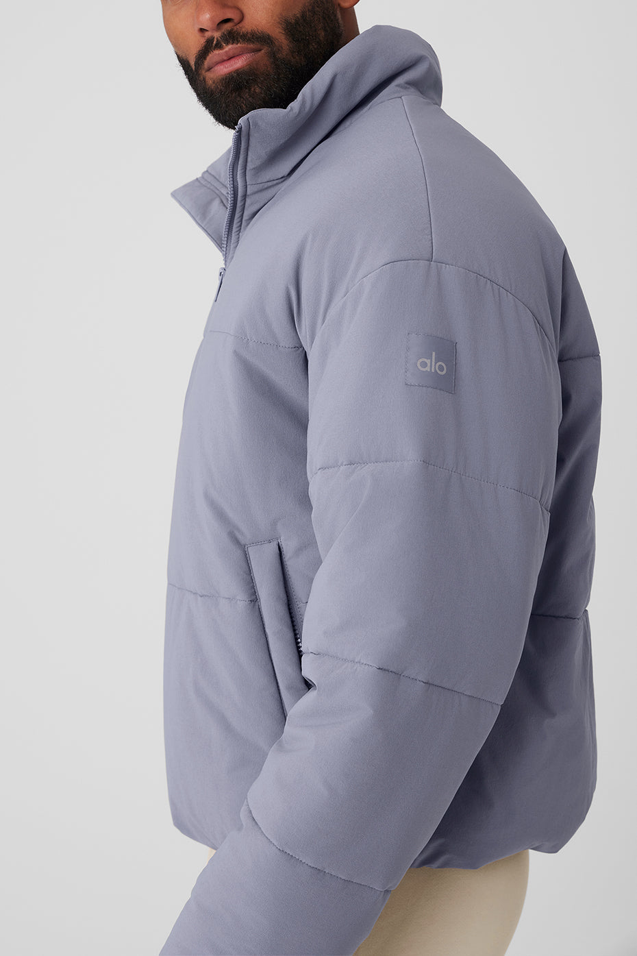 Stretch Woven Street Puffer - Fog image 4