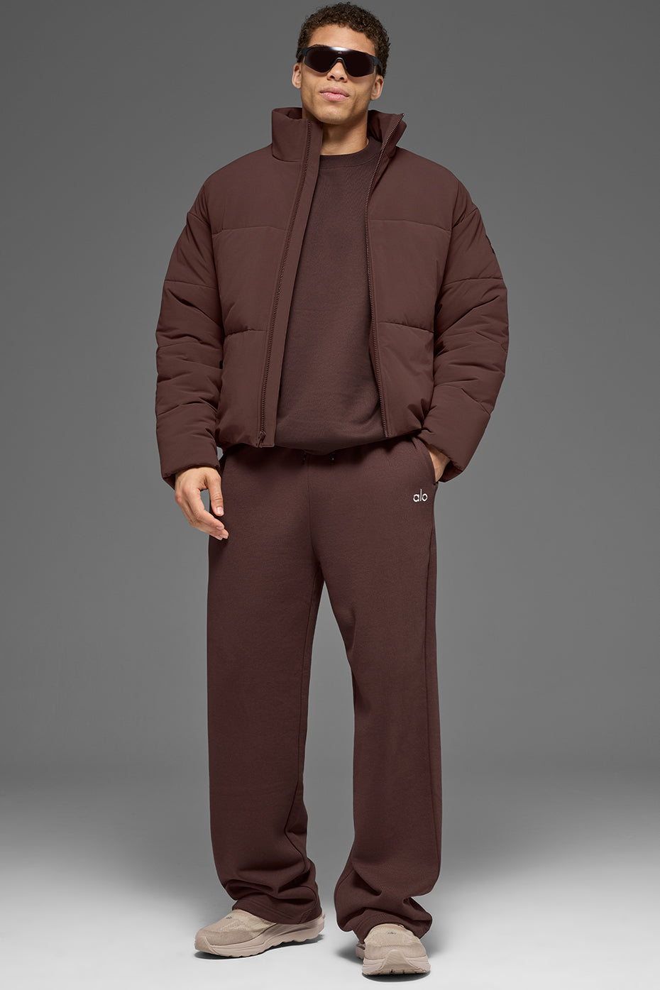 Stretch Woven Street Puffer - Brownstone image 4