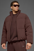 Stretch Woven Street Puffer - Brownstone image 1