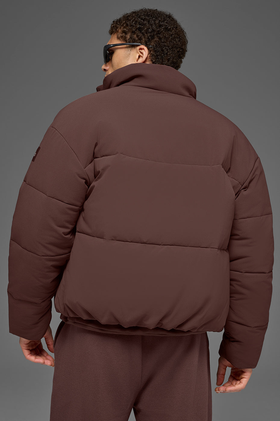 Stretch Woven Street Puffer - Brownstone image 2