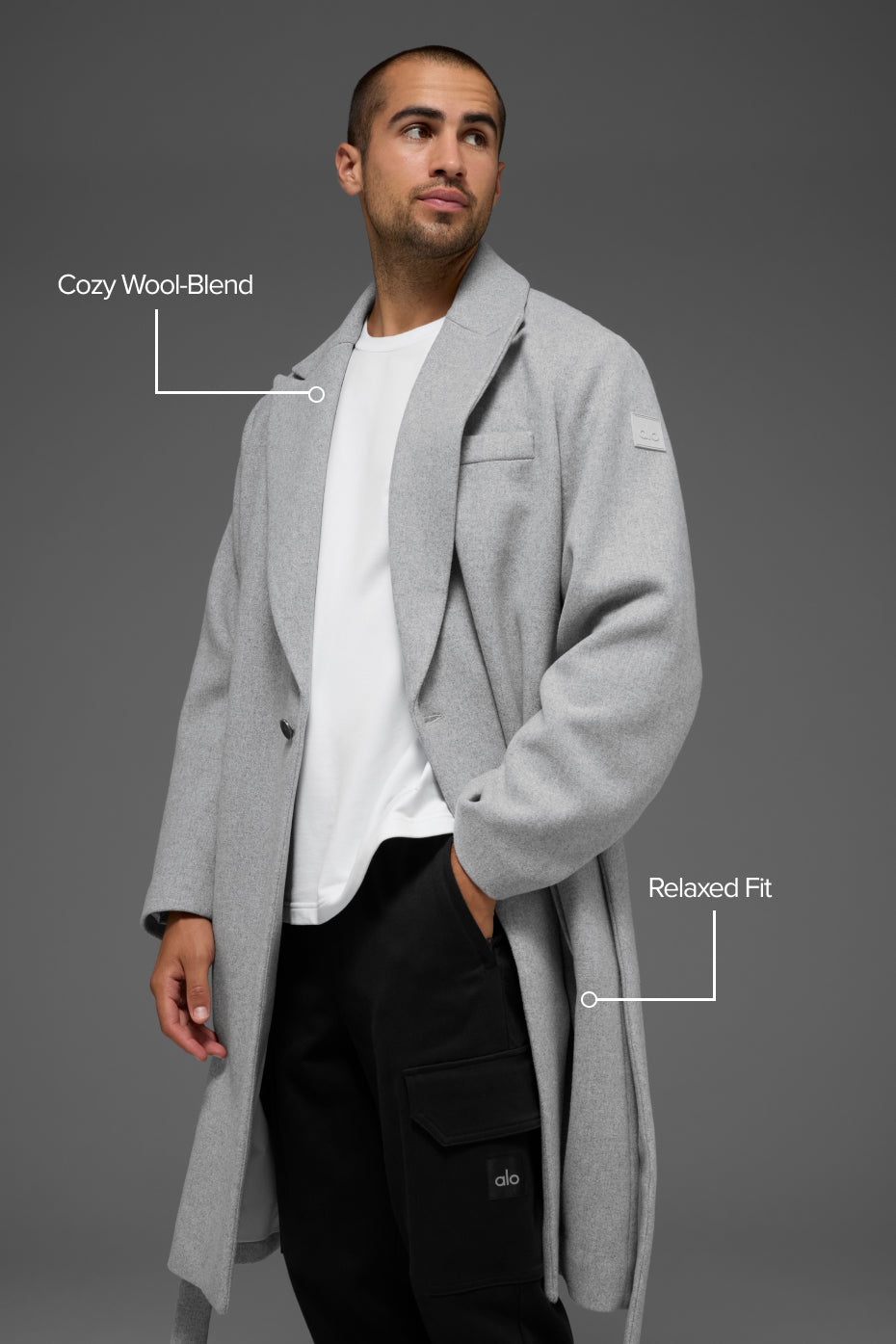 Wool Gameday Overcoat - Athletic Heather Grey image 2