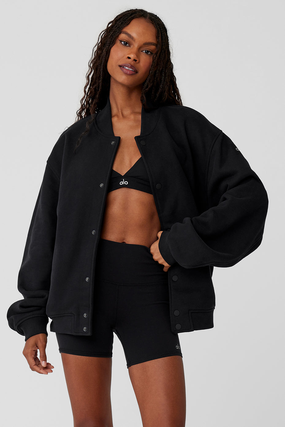 Renown Varsity Jacket - Black image 1
