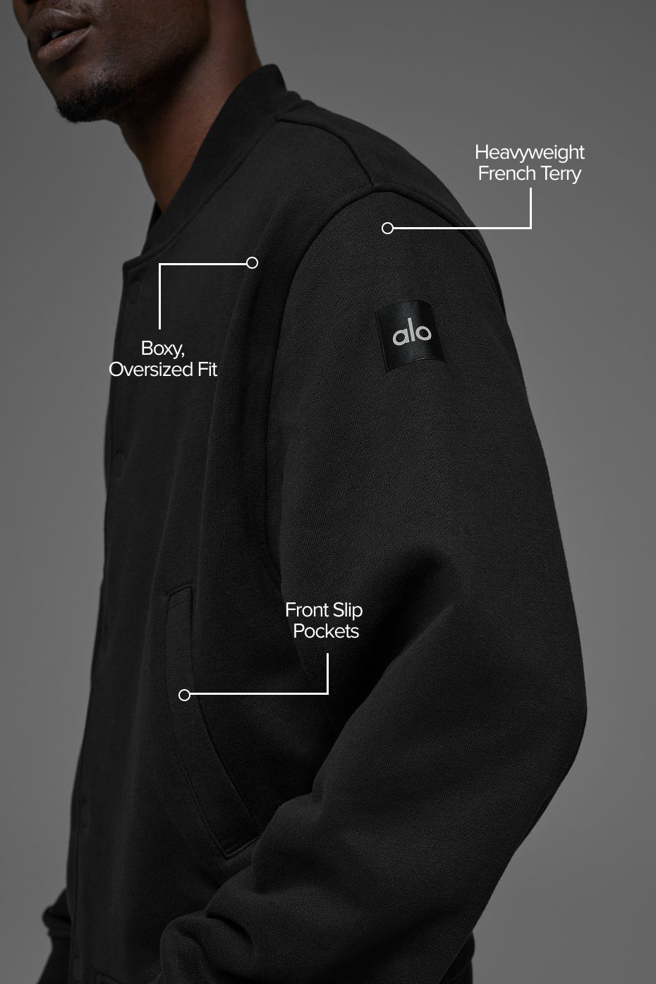 Renown Varsity Jacket - Black image 2