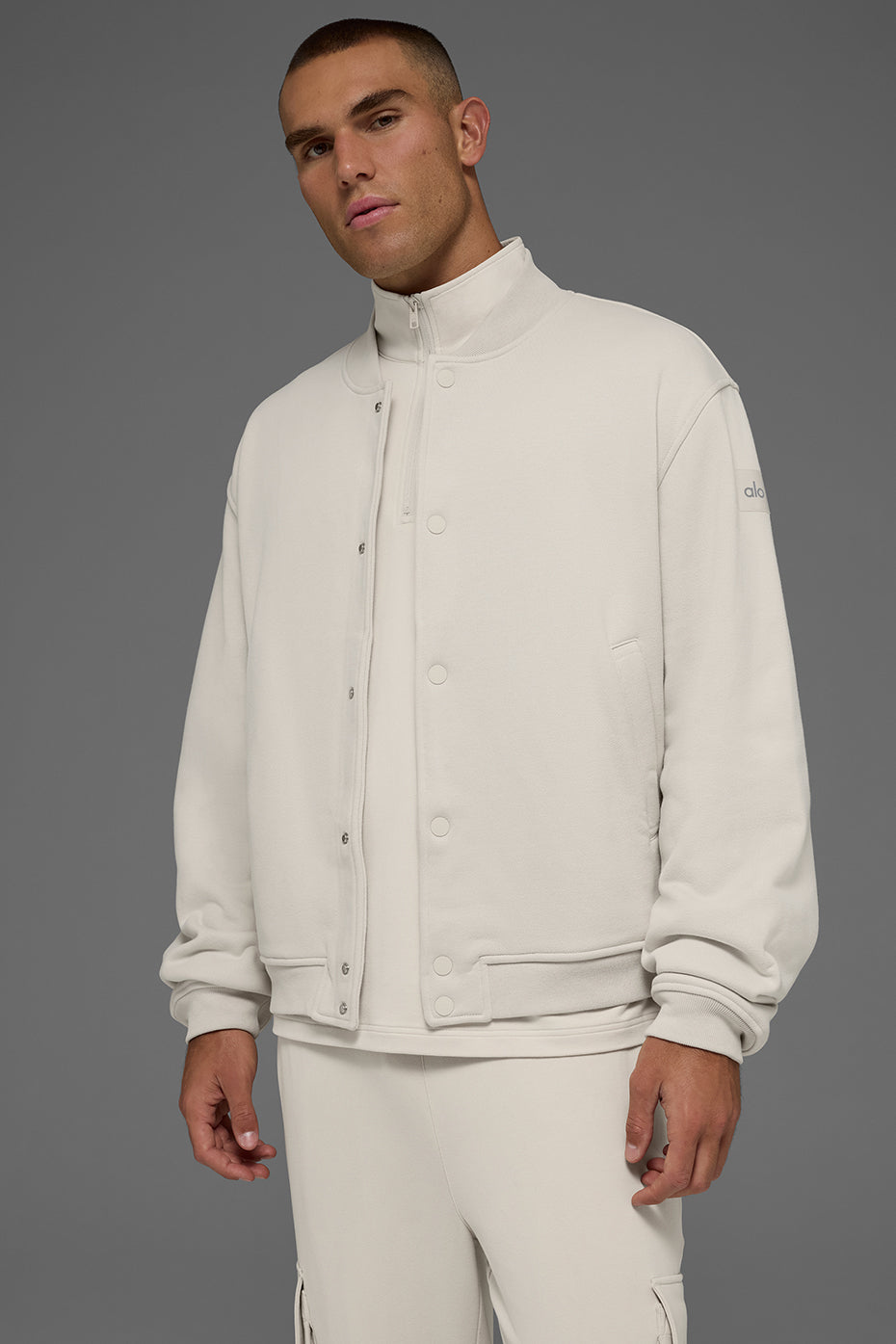 Renown Varsity Jacket - Bone image 3
