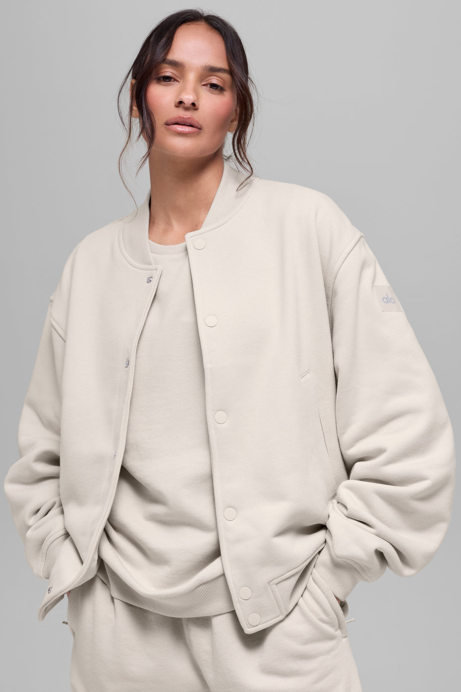 Renown Varsity Jacket - Bone image 1