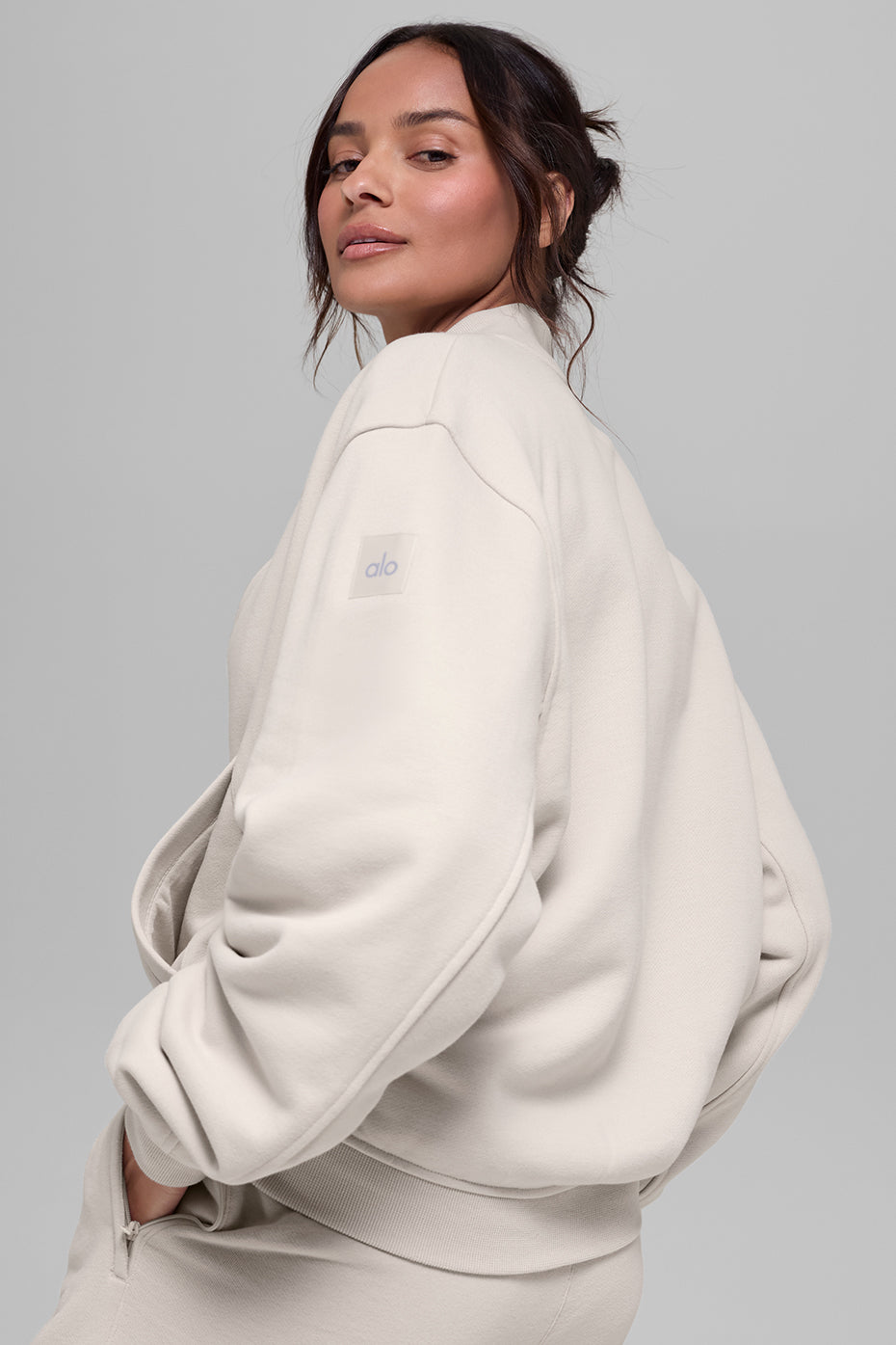 Renown Varsity Jacket - Bone image 3