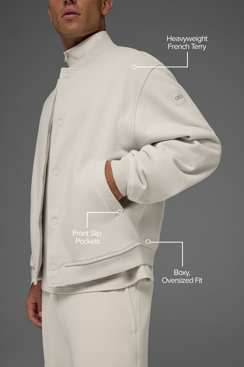 Renown Varsity Jacket - Bone image 2