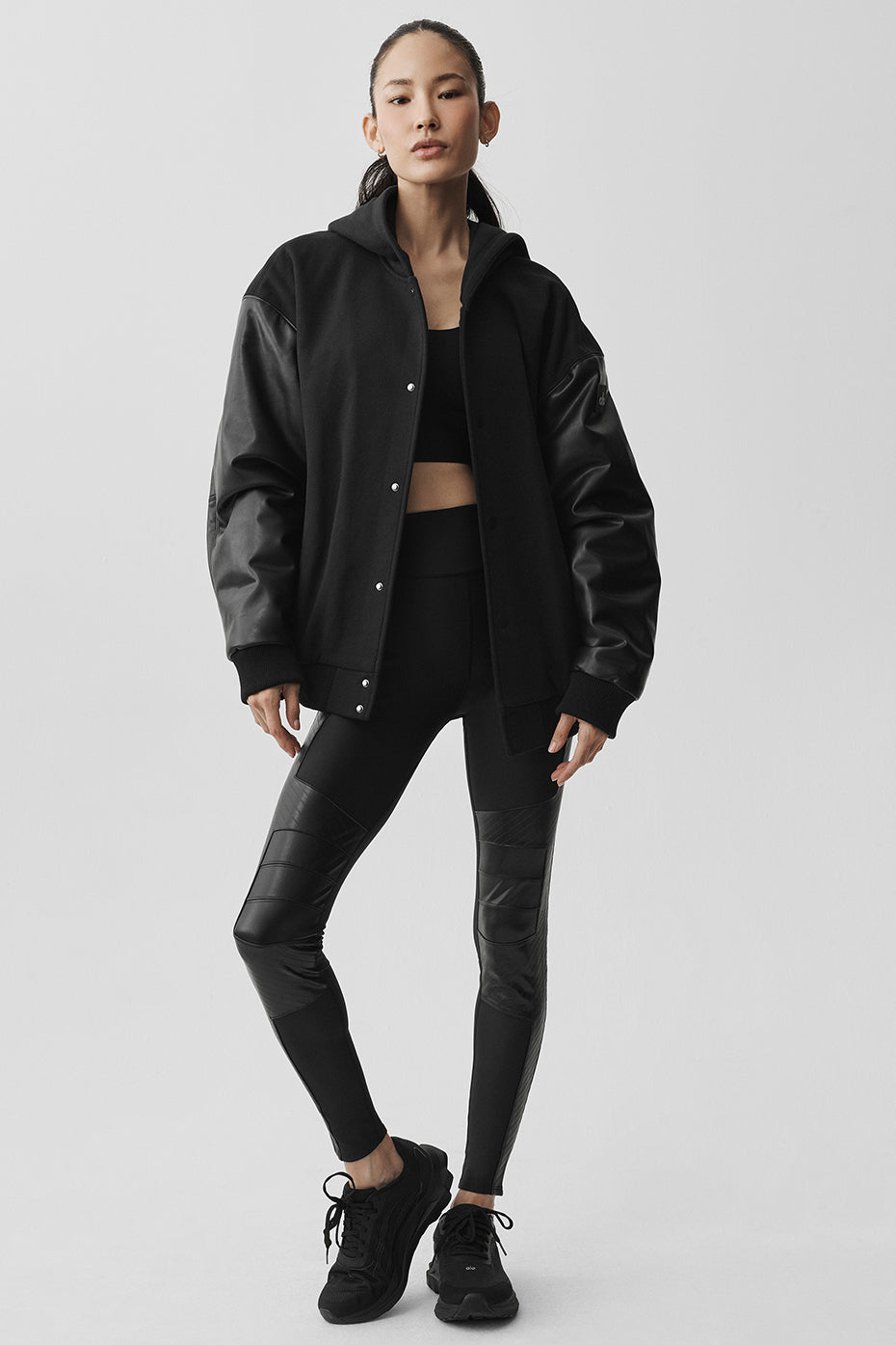 Select Hooded Bomber Jacket - Black image 5