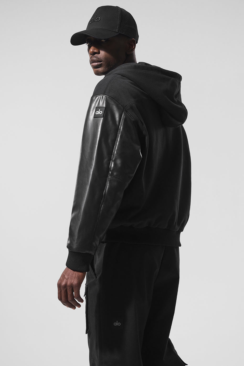 Select Hooded Bomber Jacket - Black image 3