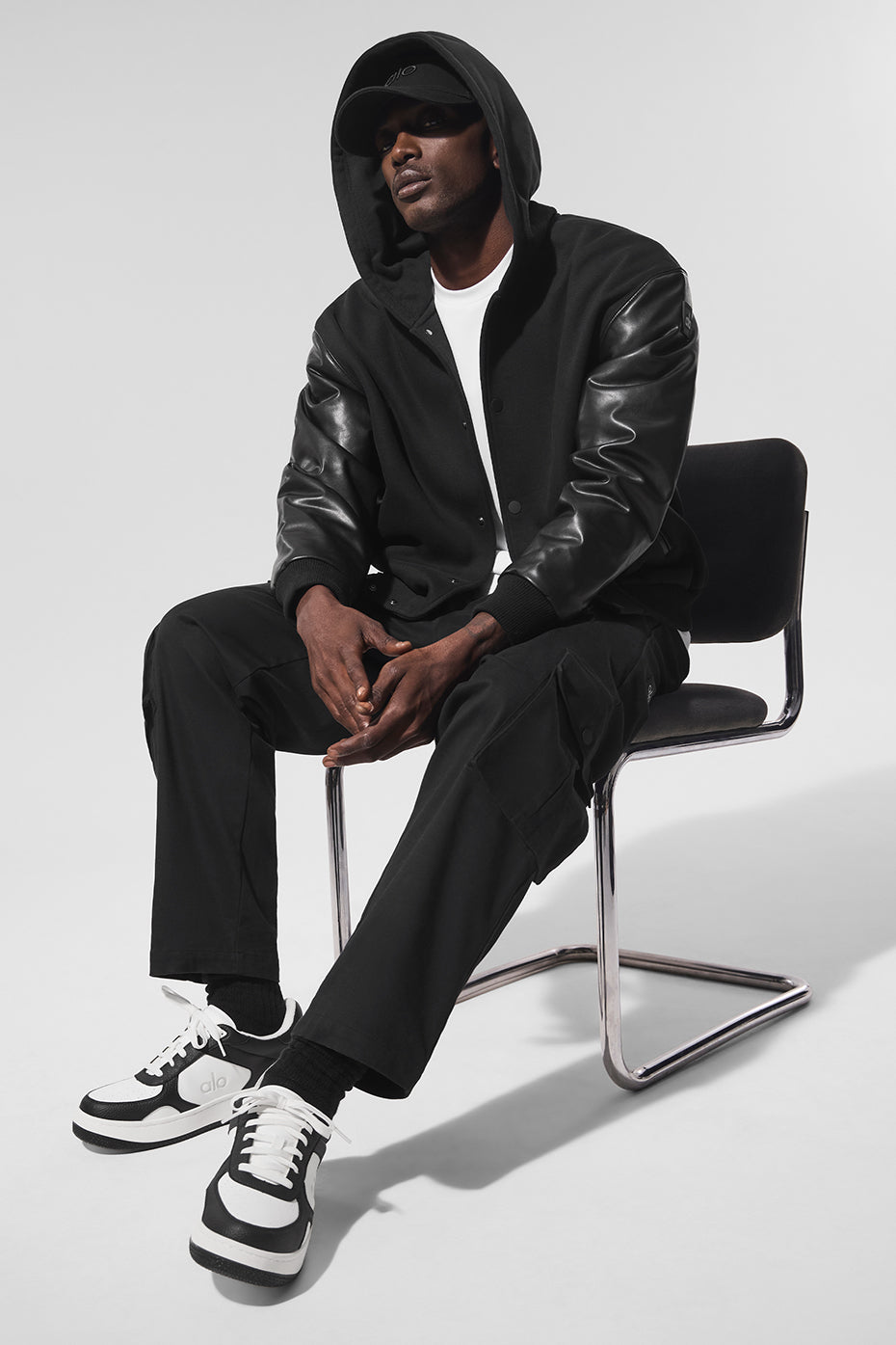 Select Hooded Bomber Jacket - Black image 4