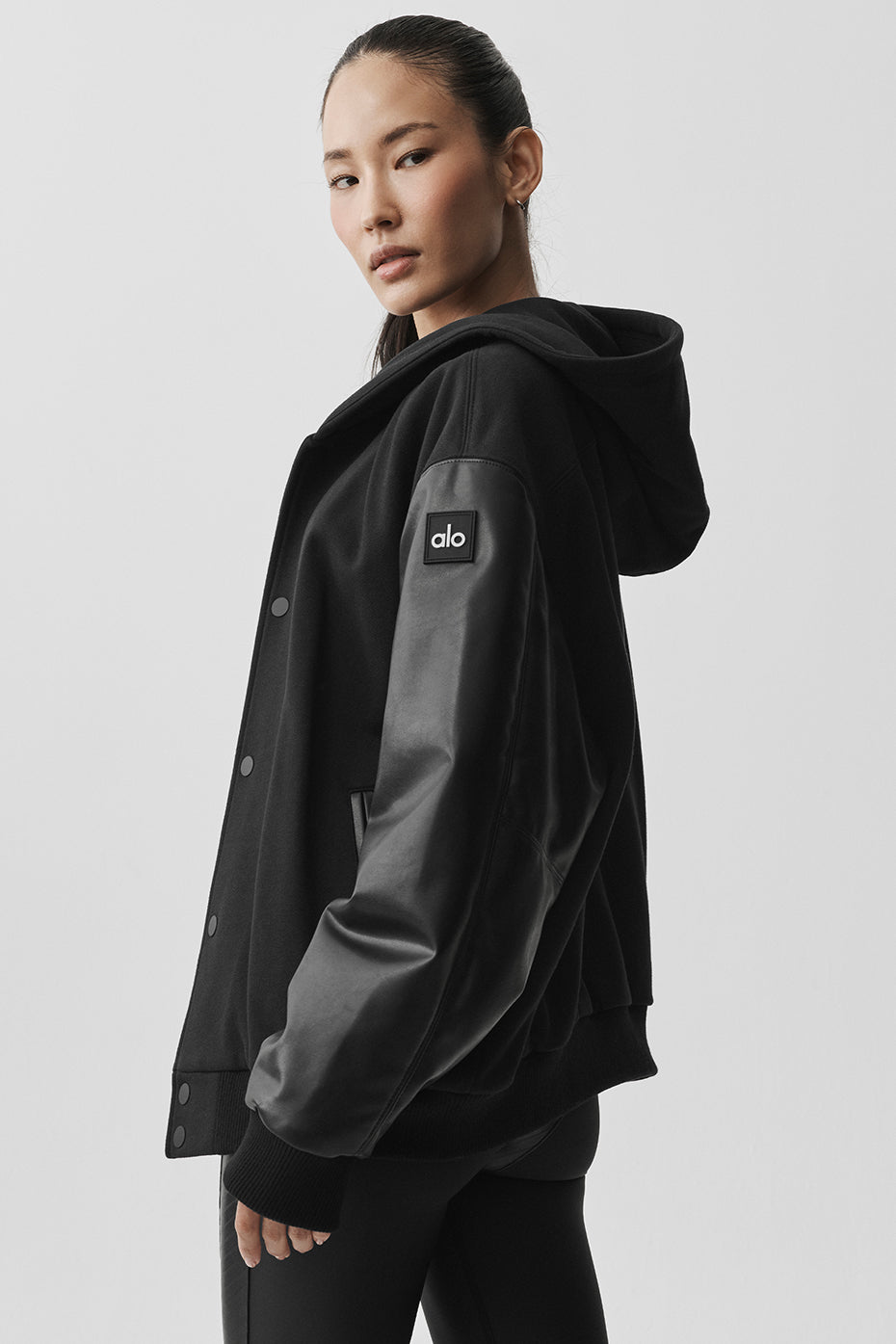 Select Hooded Bomber Jacket - Black image 4