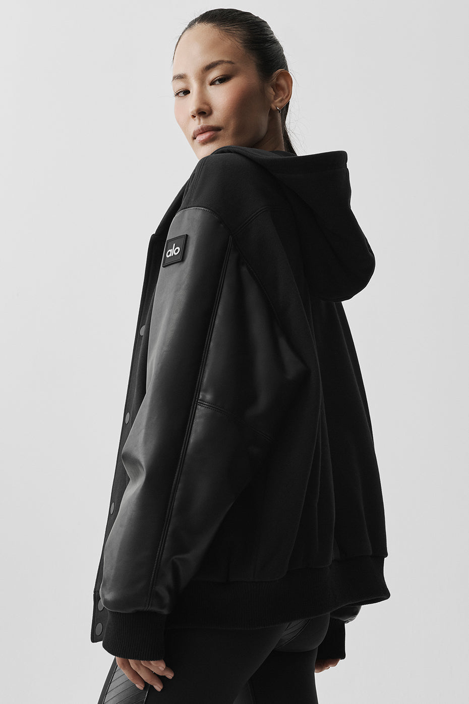 Select Hooded Bomber Jacket - Black image 2