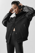 Select Hooded Bomber Jacket - Black image 1