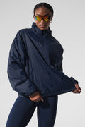 Latitude Light Weight 1/2 Zip Pullover Jacket - Navy image 1