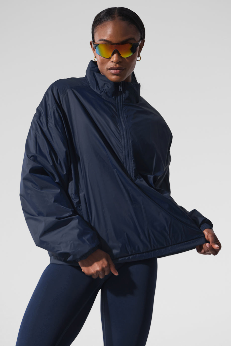 Latitude Light Weight 1/2 Zip Pullover Jacket - Navy image 1