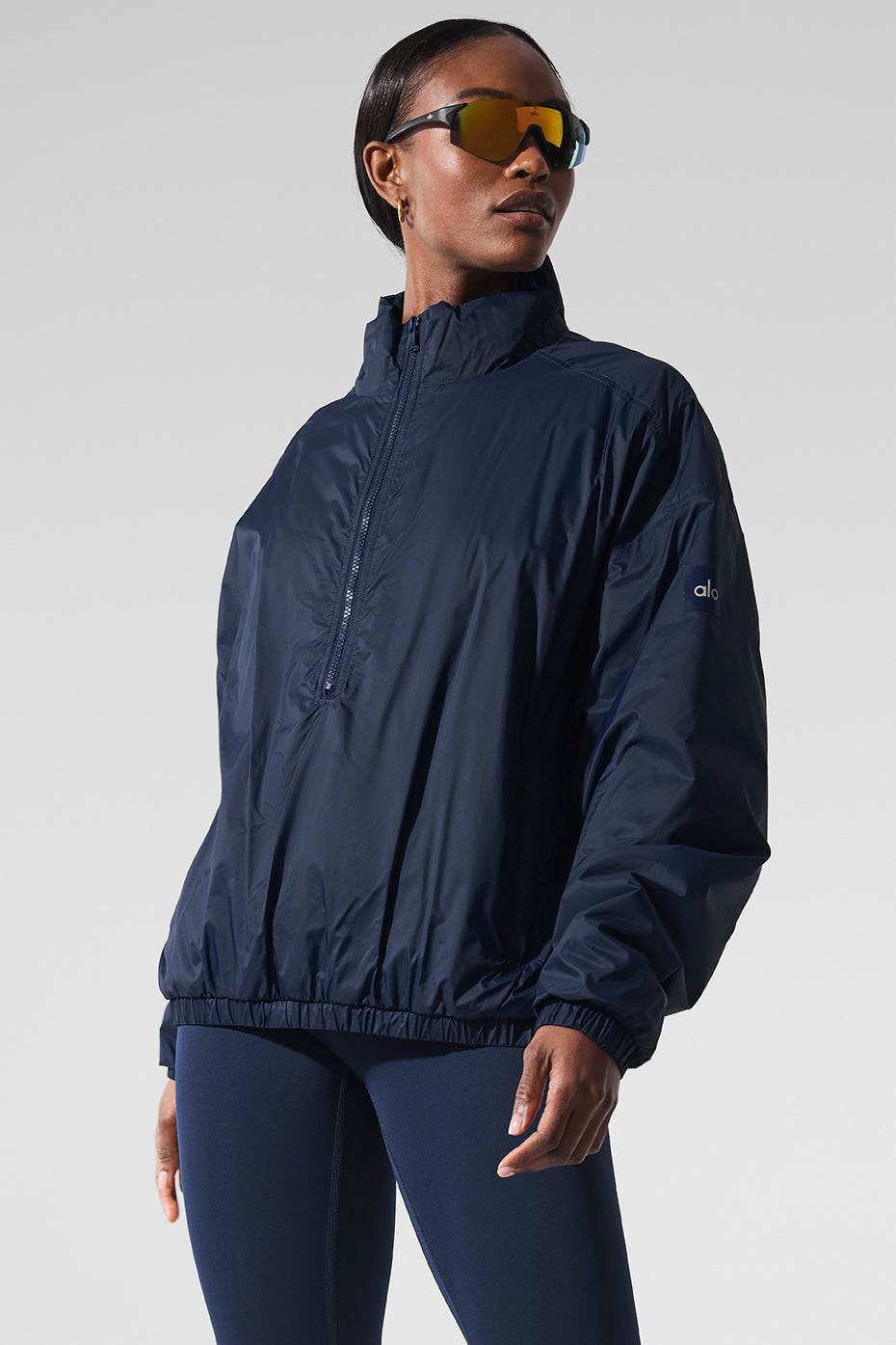 Latitude Light Weight 1/2 Zip Pullover Jacket - Navy image 3