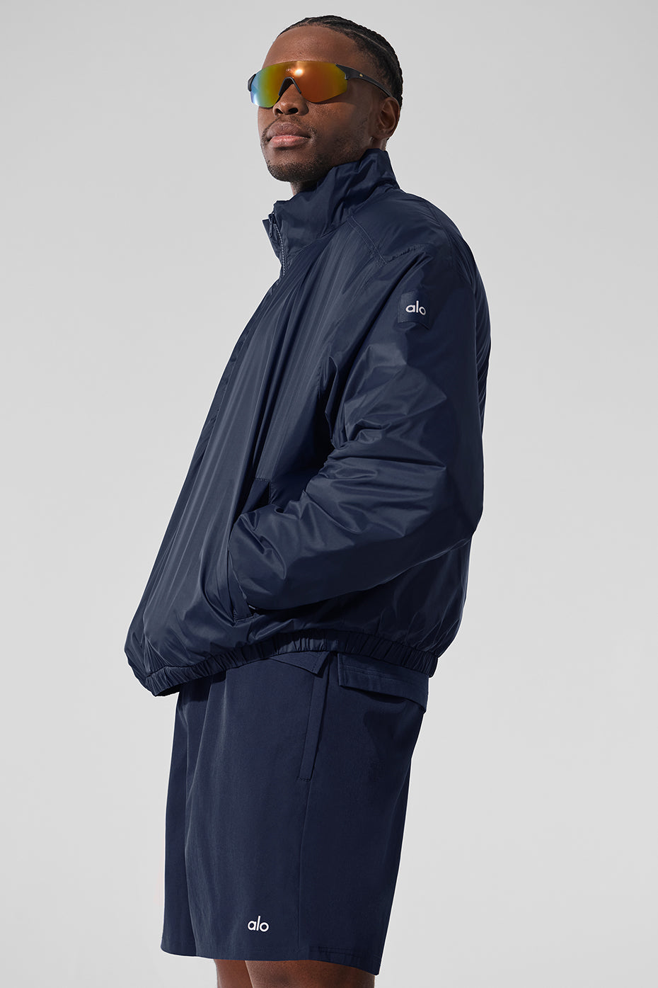 Latitude Light Weight 1/2 Zip Pullover Jacket - Navy image 3