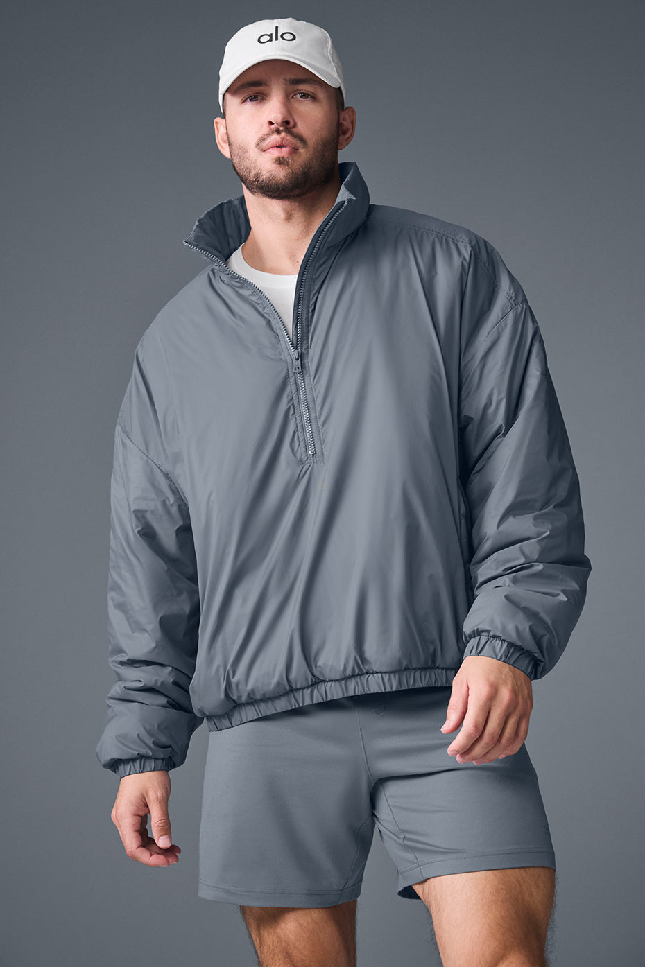 Latitude Light Weight 1/2 Zip Pullover Jacket - Steel Grey image 1