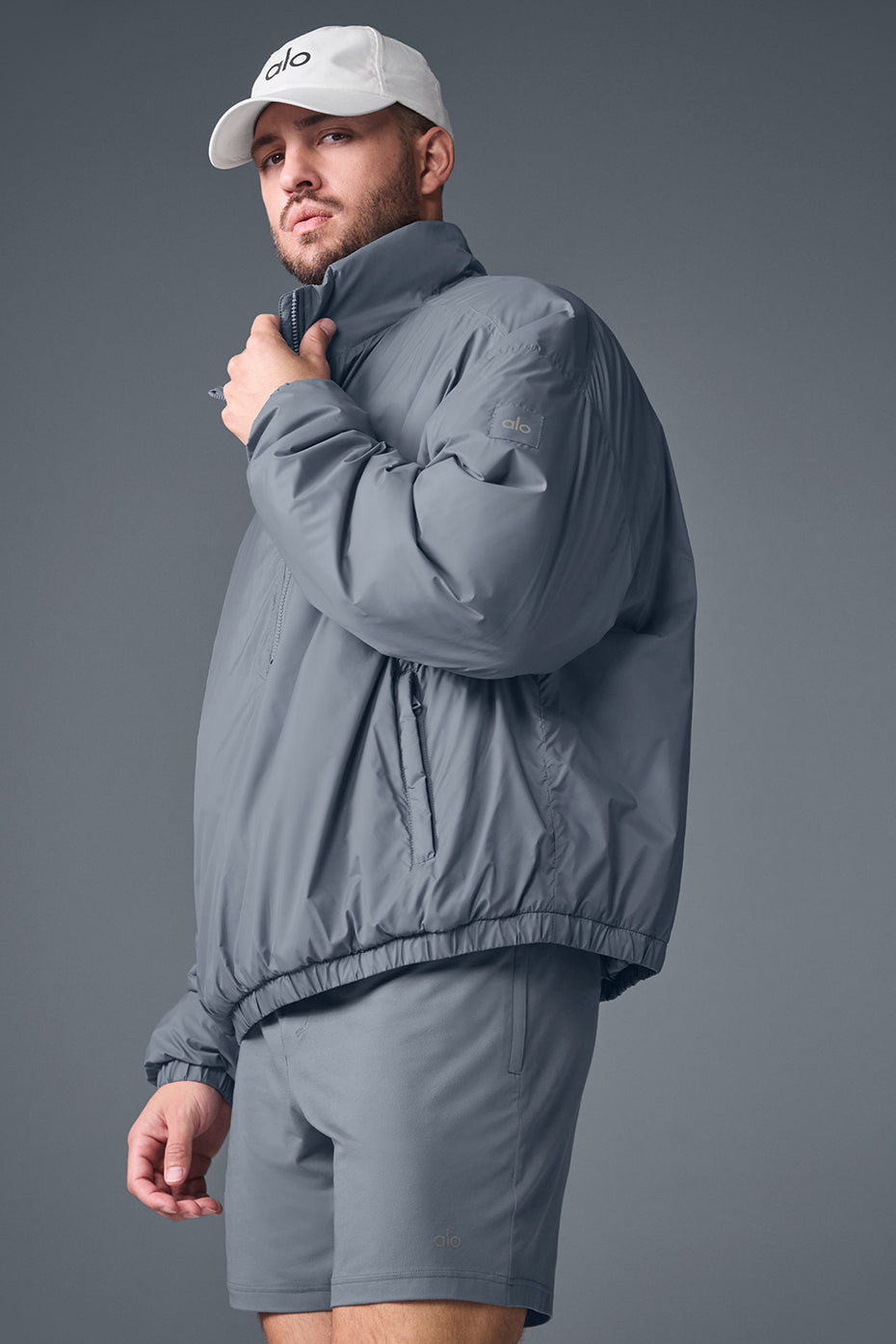 Latitude Light Weight 1/2 Zip Pullover Jacket - Steel Grey image 3