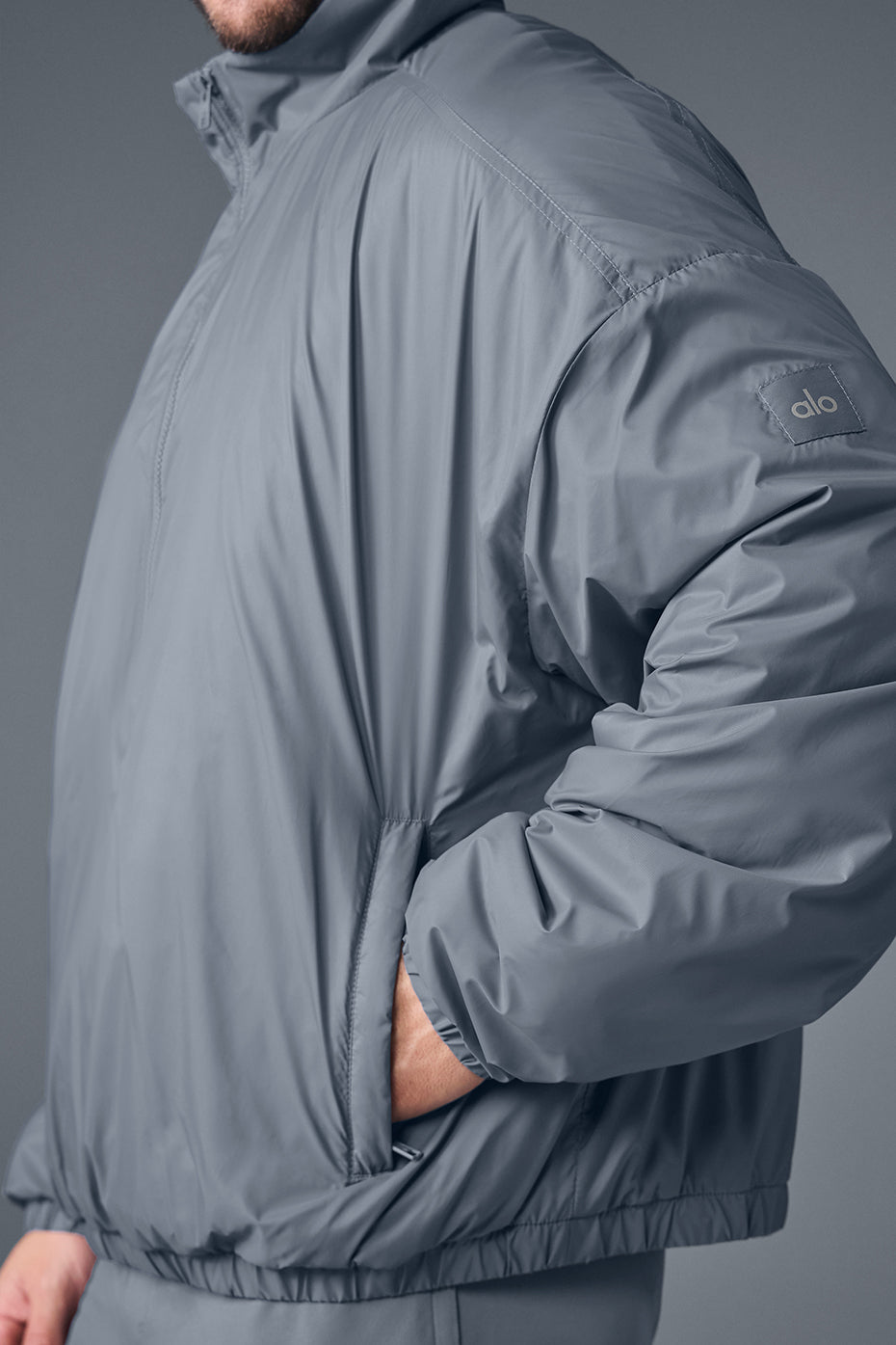 Latitude Light Weight 1/2 Zip Pullover Jacket - Steel Grey image 4