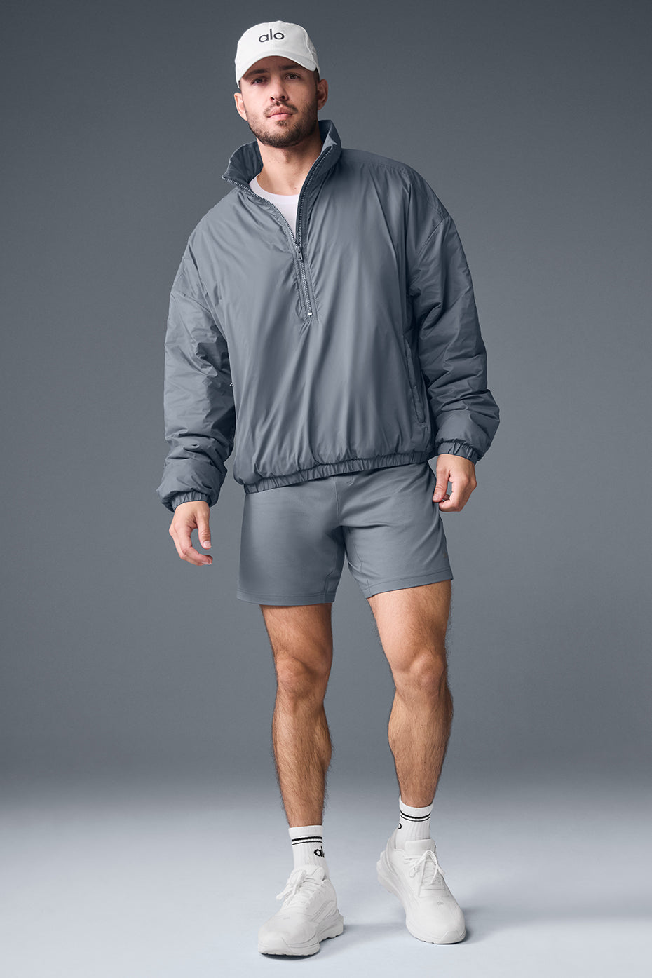 Latitude Light Weight 1/2 Zip Pullover Jacket - Steel Grey image 5