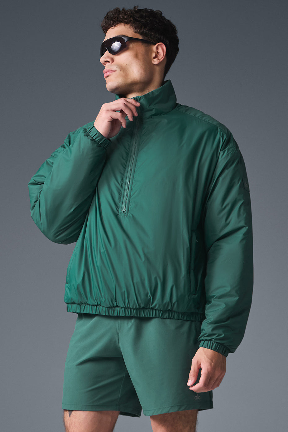 Latitude Light Weight 1/2 Zip Pullover Jacket - Winter Ivy image 1