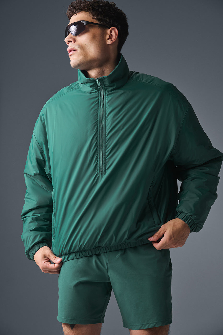 Latitude Light Weight 1/2 Zip Pullover Jacket - Winter Ivy image 5