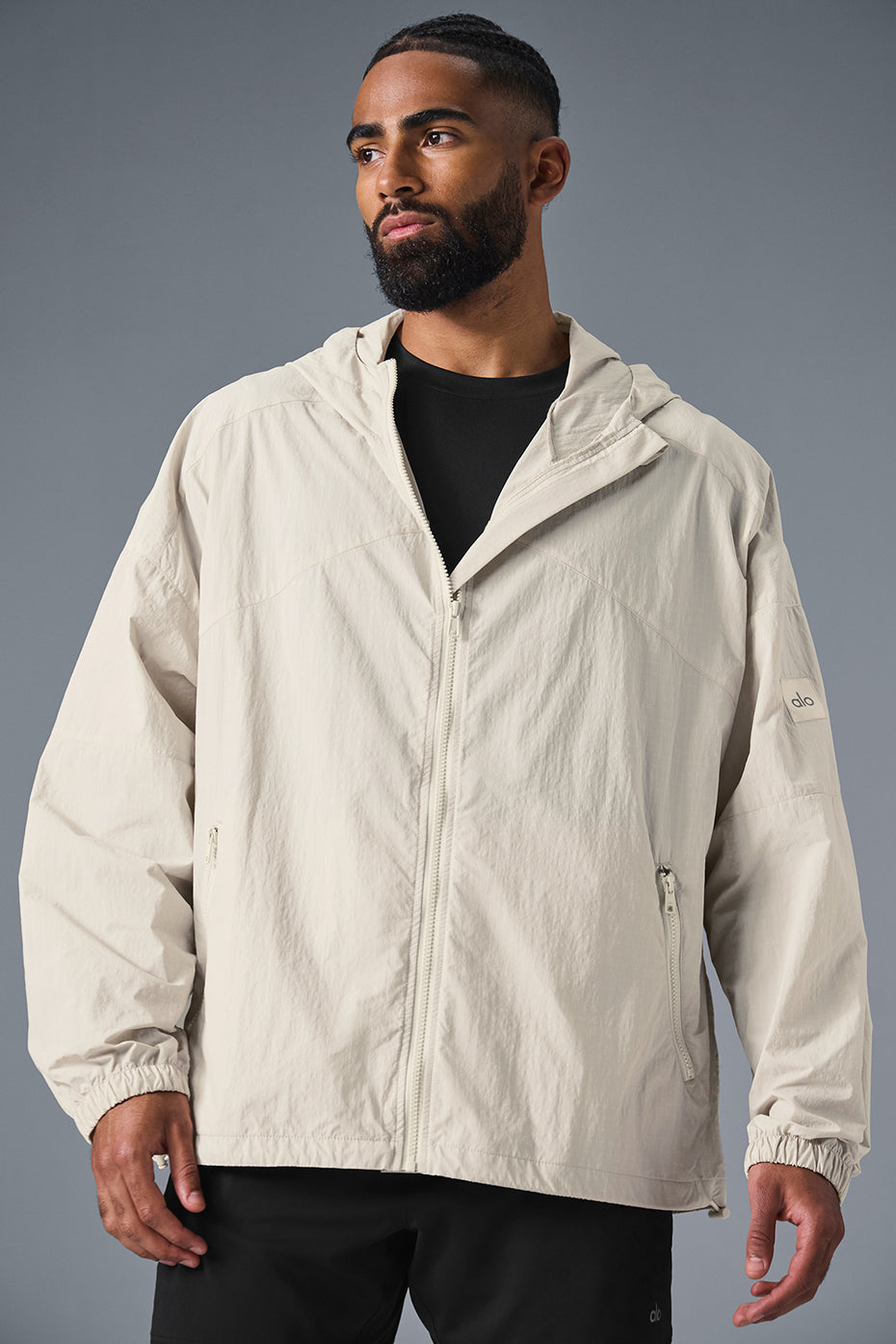 Vantage Nylon Ripstop Track Jacket - Bone image 1