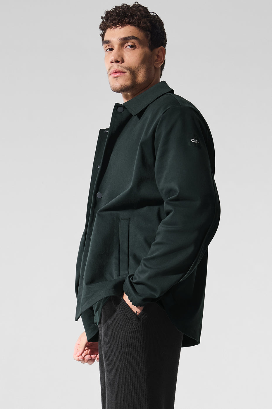 Edition Sueded Jacket - Charcoal Green image 3