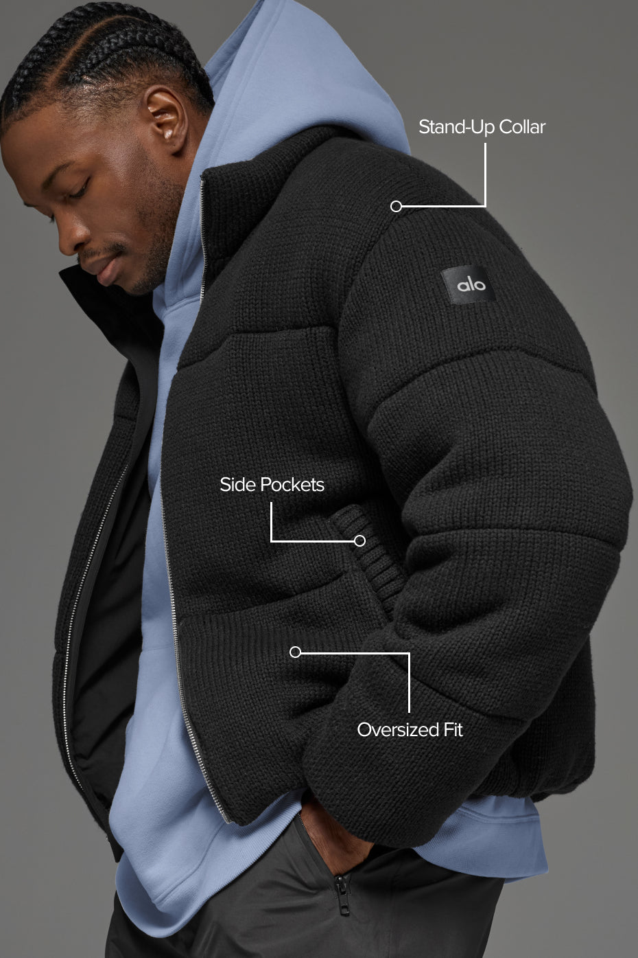 Stage Sweater Puffer - Black image 2