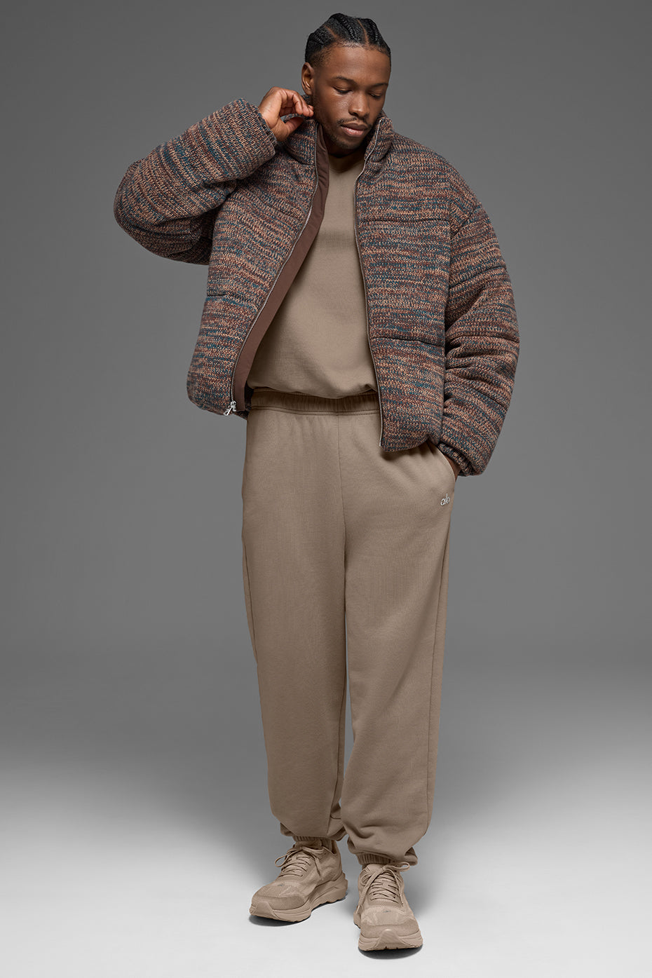 Stage Sweater Puffer - Brown Multi image 5