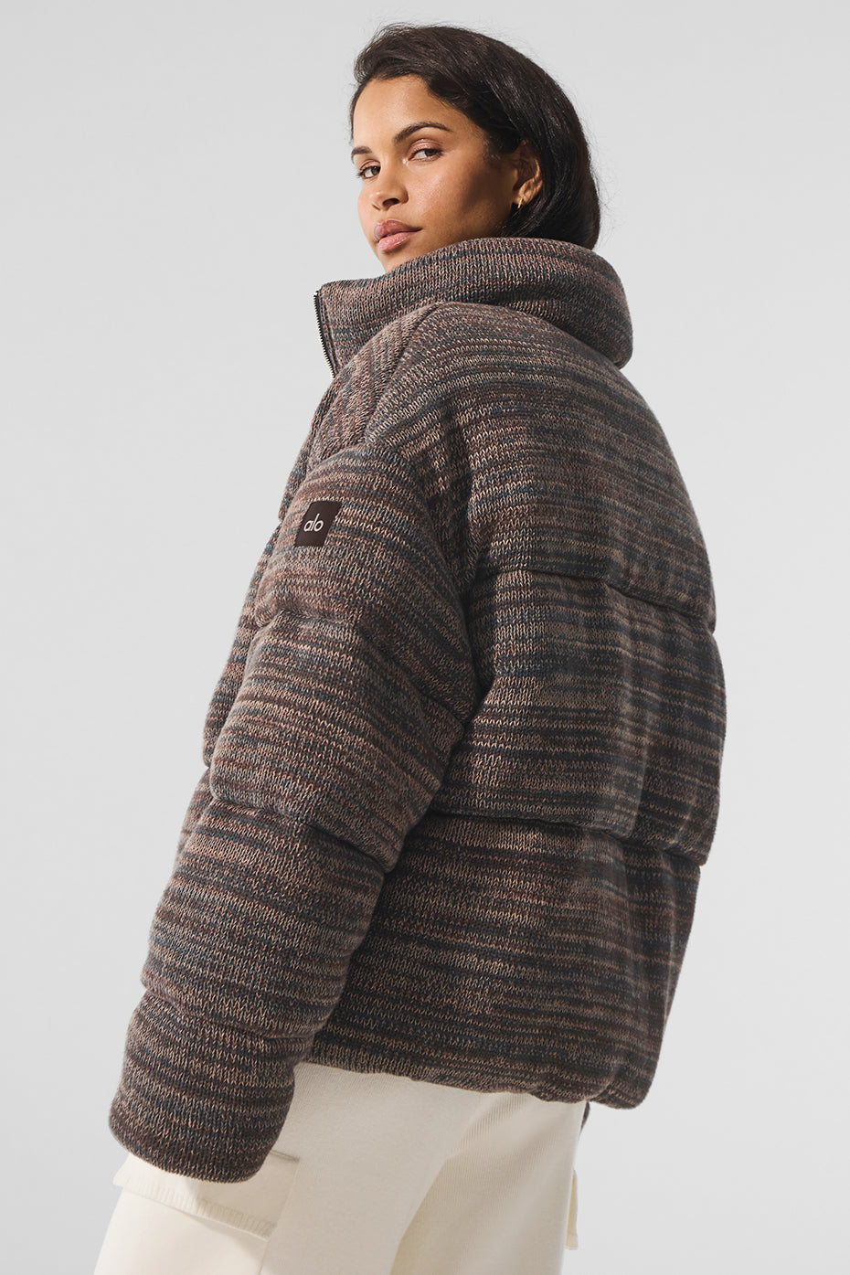 Stage Sweater Puffer - Brown Multi image 4