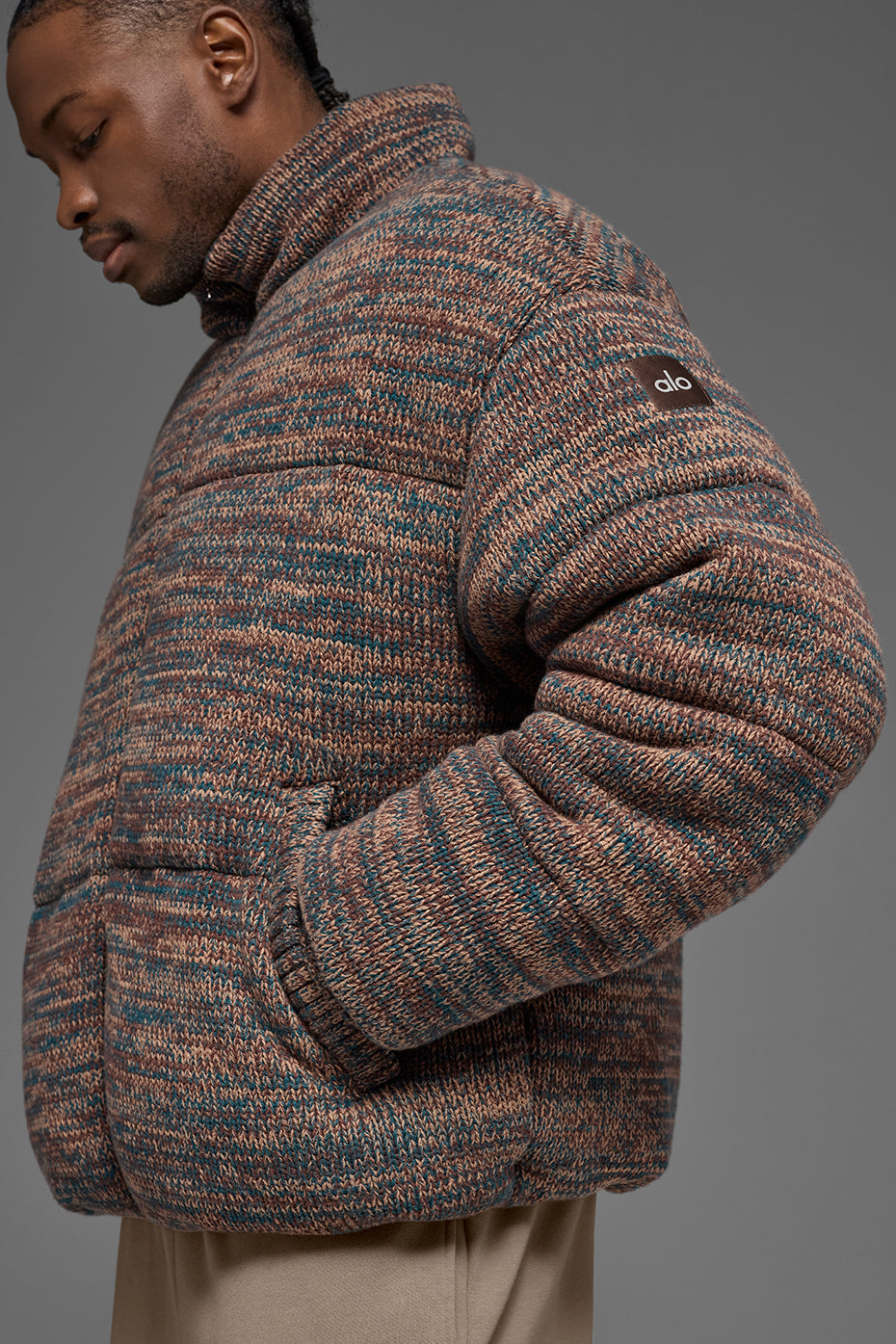 Stage Sweater Puffer - Brown Multi image 3