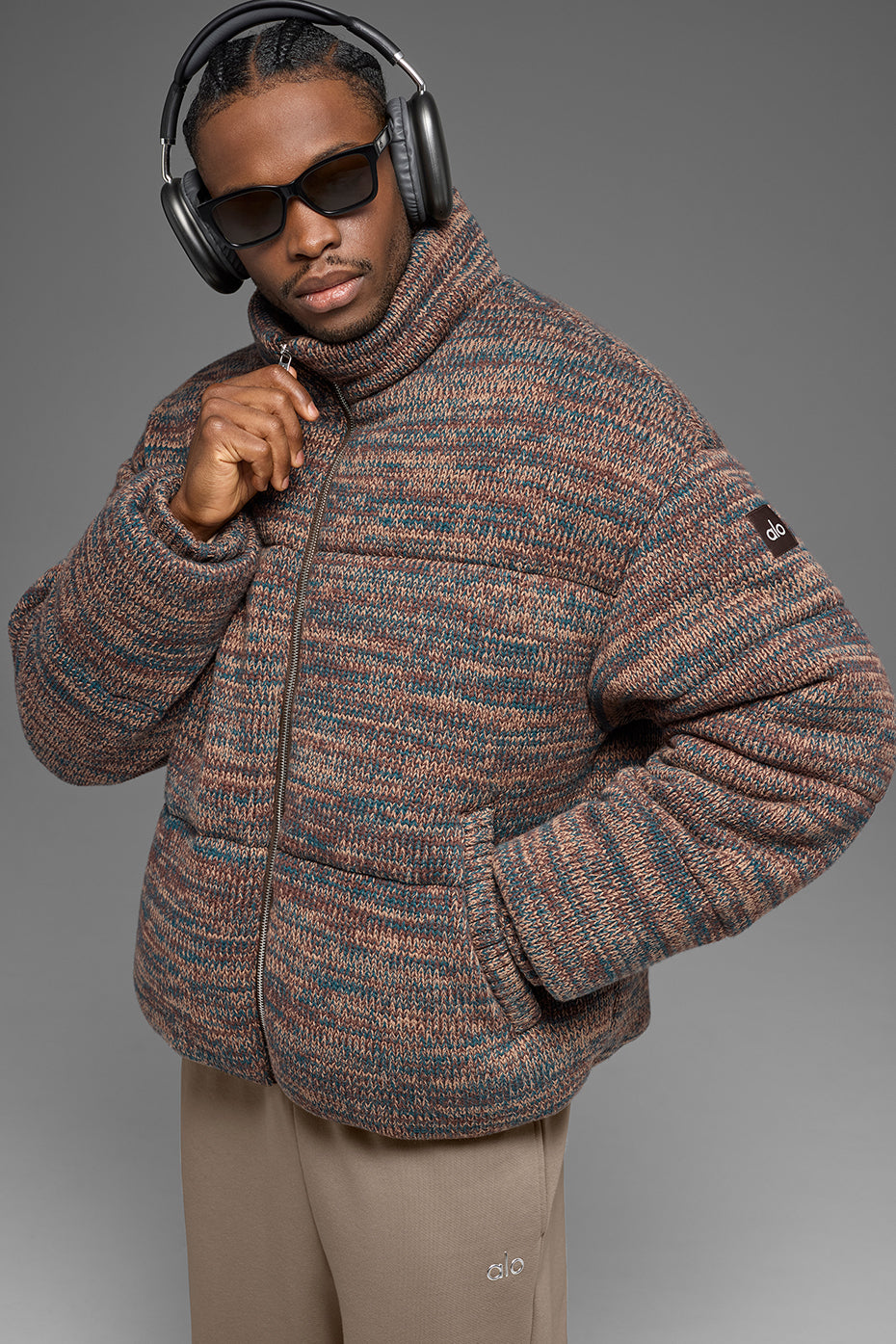 Stage Sweater Puffer - Brown Multi image 1