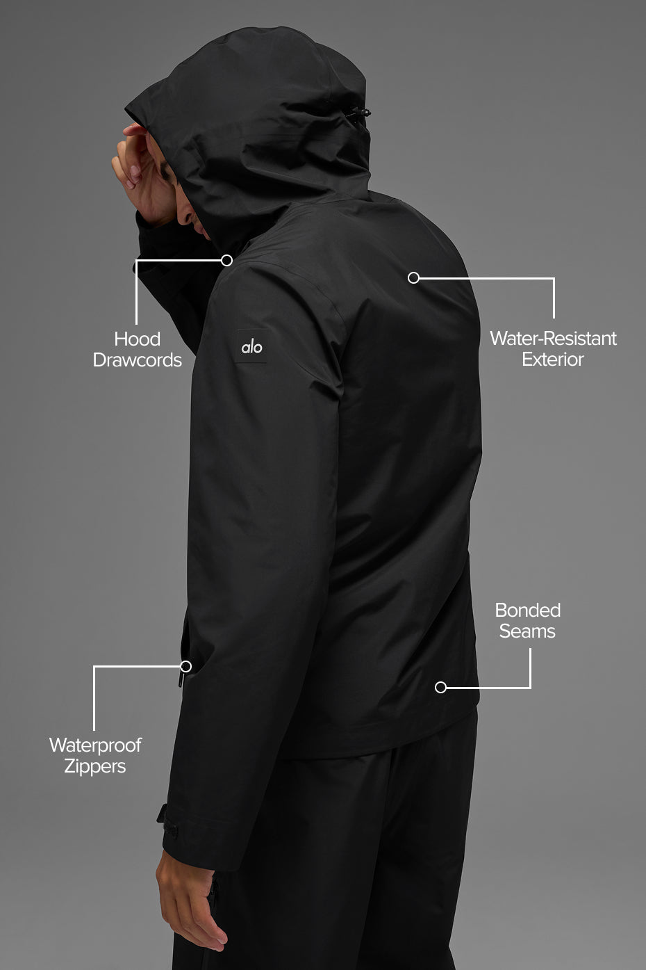 Alpha Shell Jacket - Black image 2