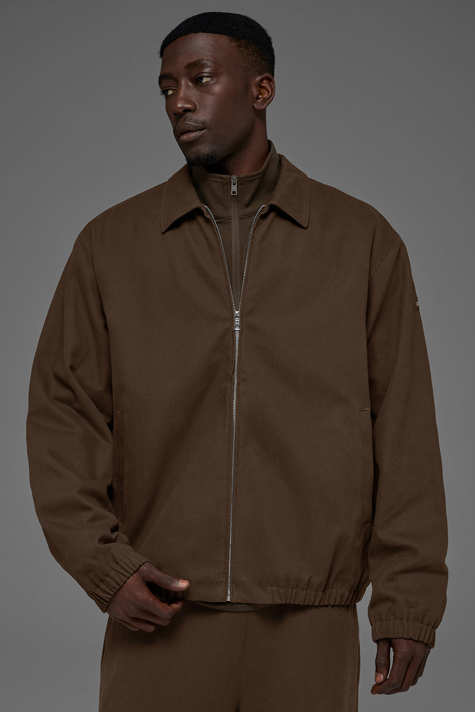 Cotton Canvas Coaches Jacket - Espresso image 4