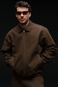 Cotton Canvas Coaches Jacket - Espresso image 1