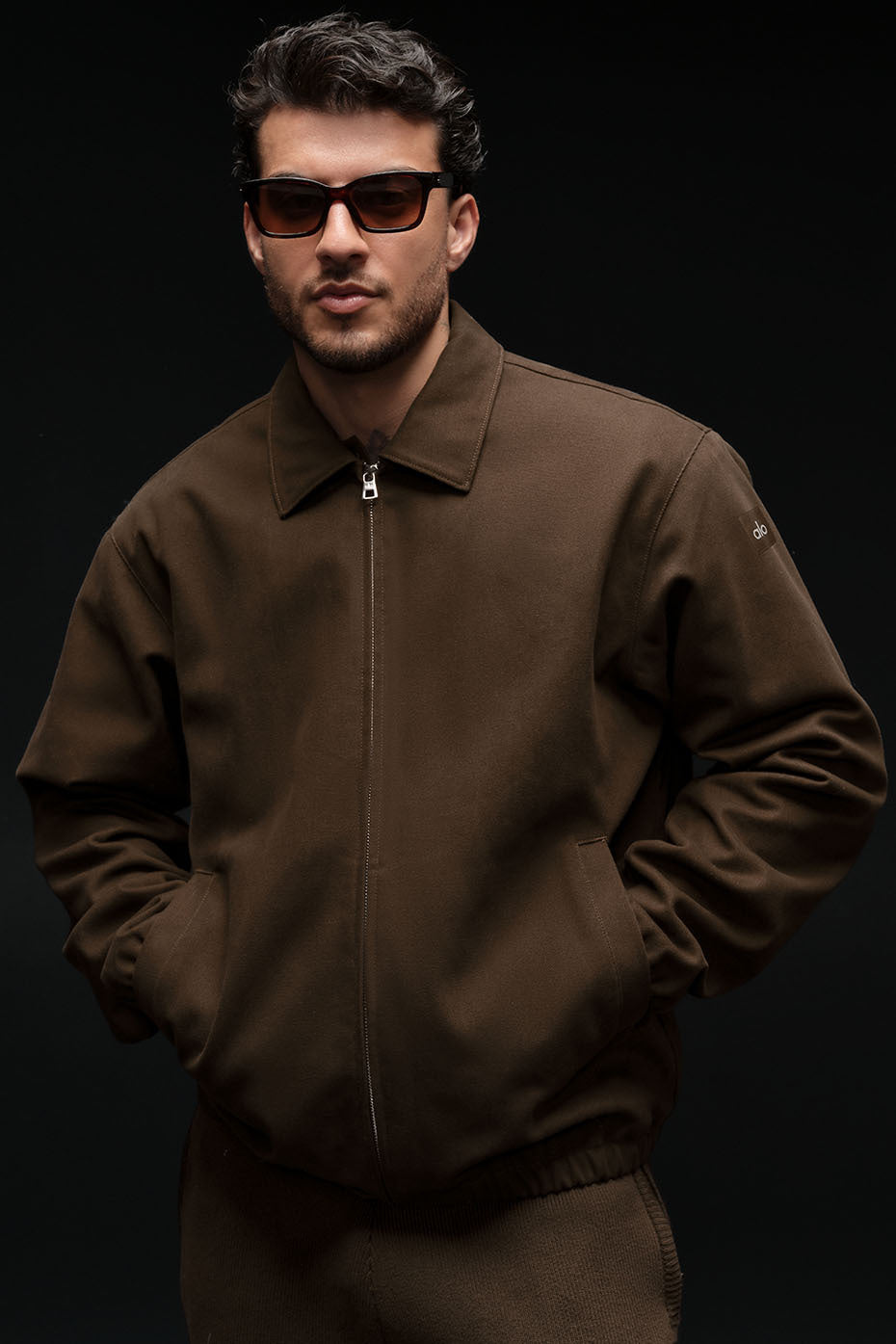 Cotton Canvas Coaches Jacket - Espresso image 1