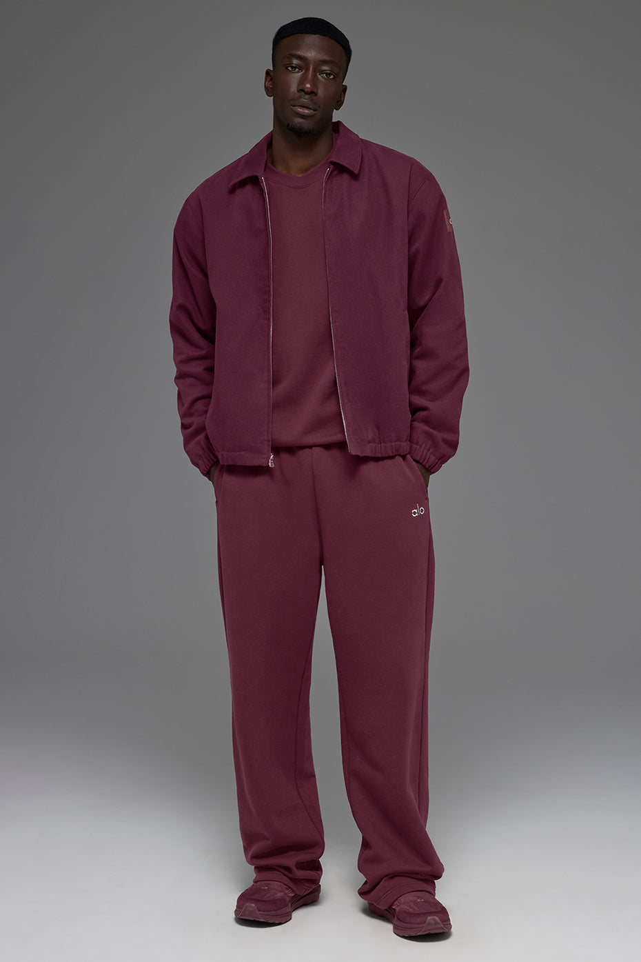 Cotton Canvas Coaches Jacket - Burgundy image 7