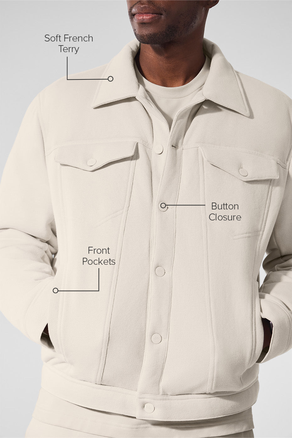 Ease Trucker Jacket - Bone image 2