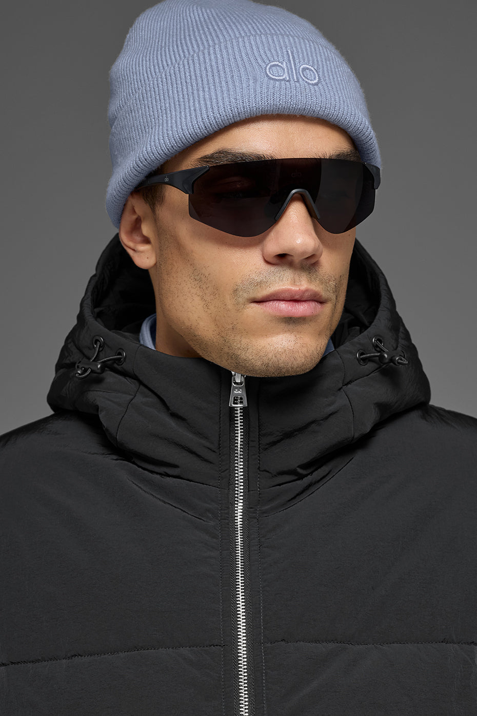 Crinkle Nylon Hooded Stage Puffer - Black image 4