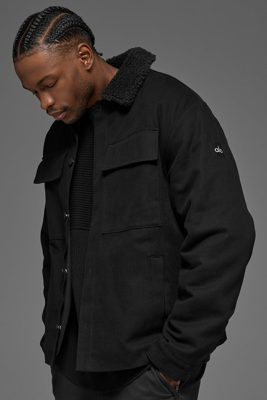 Canvas Utility Shacket - Black image 5