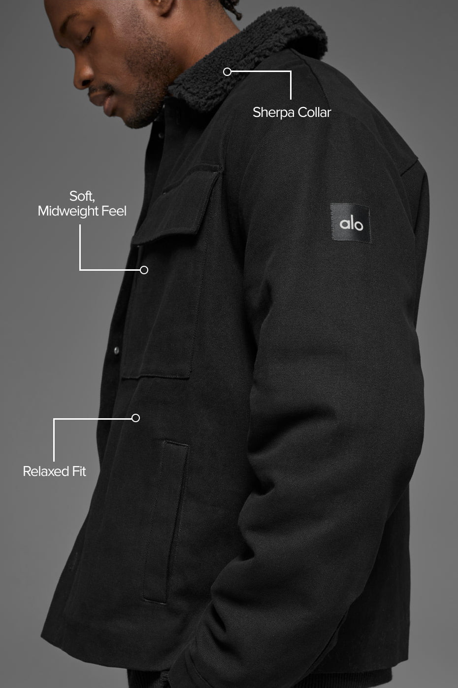 Canvas Utility Shacket - Black image 2