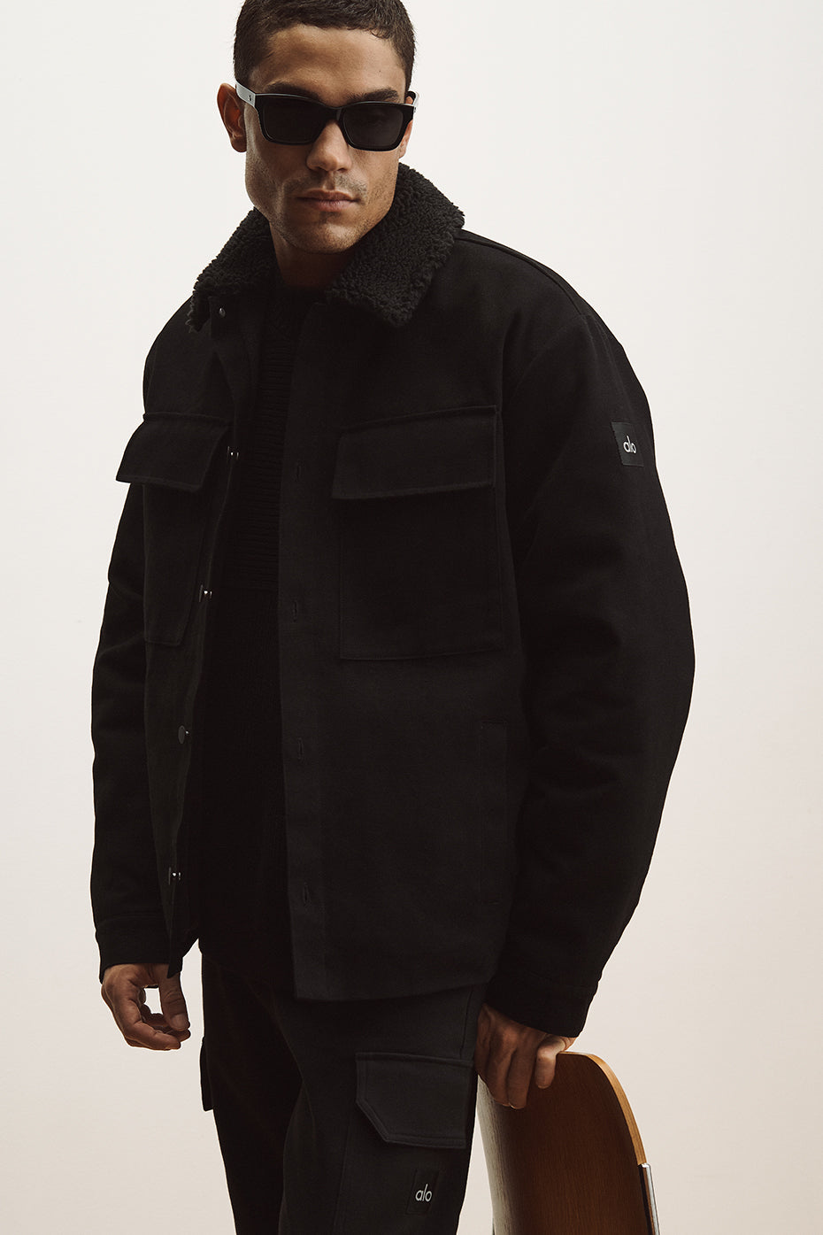 Canvas Utility Shacket - Black image 1