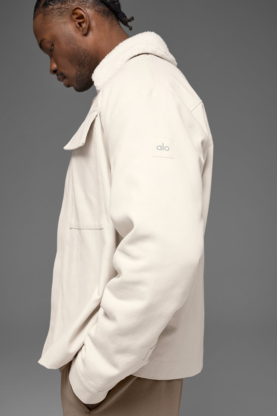 Canvas Utility Shacket - Bone image 3