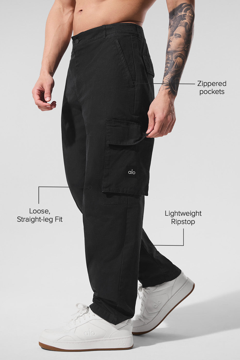Cargo Ripstop Trouser - Black image 2