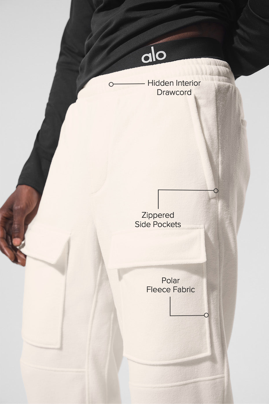 Polar Fleece Ridge Cargo Pants - Ivory image 2