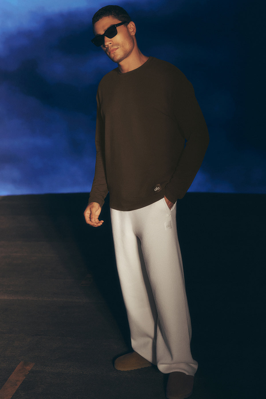 Scholar Straight Leg Sweatpant - Ivory image 1